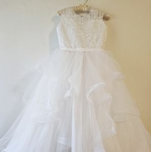 Joan calabrese girls white dress size 10